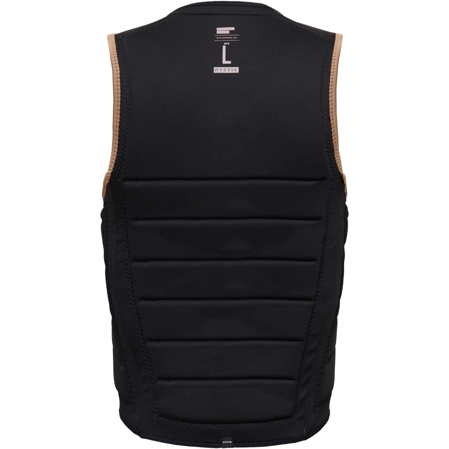 2026 Mystic The Dom Front Zip Wake Impact Vest 35005.240237 - Slate Brown